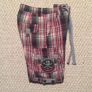 Monster Republic Plaid Cargo Shorts